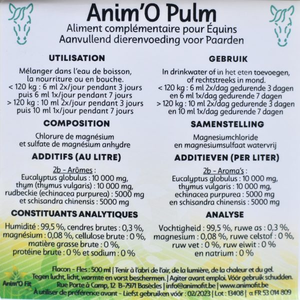 Anim'O Pulm - 500 ml