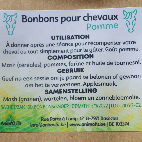 Bonbon goût pomme - 60 pièces